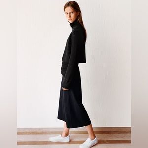 UNIQLO lemaire collaborattion a line flare skirt wool knitted ribbed waist